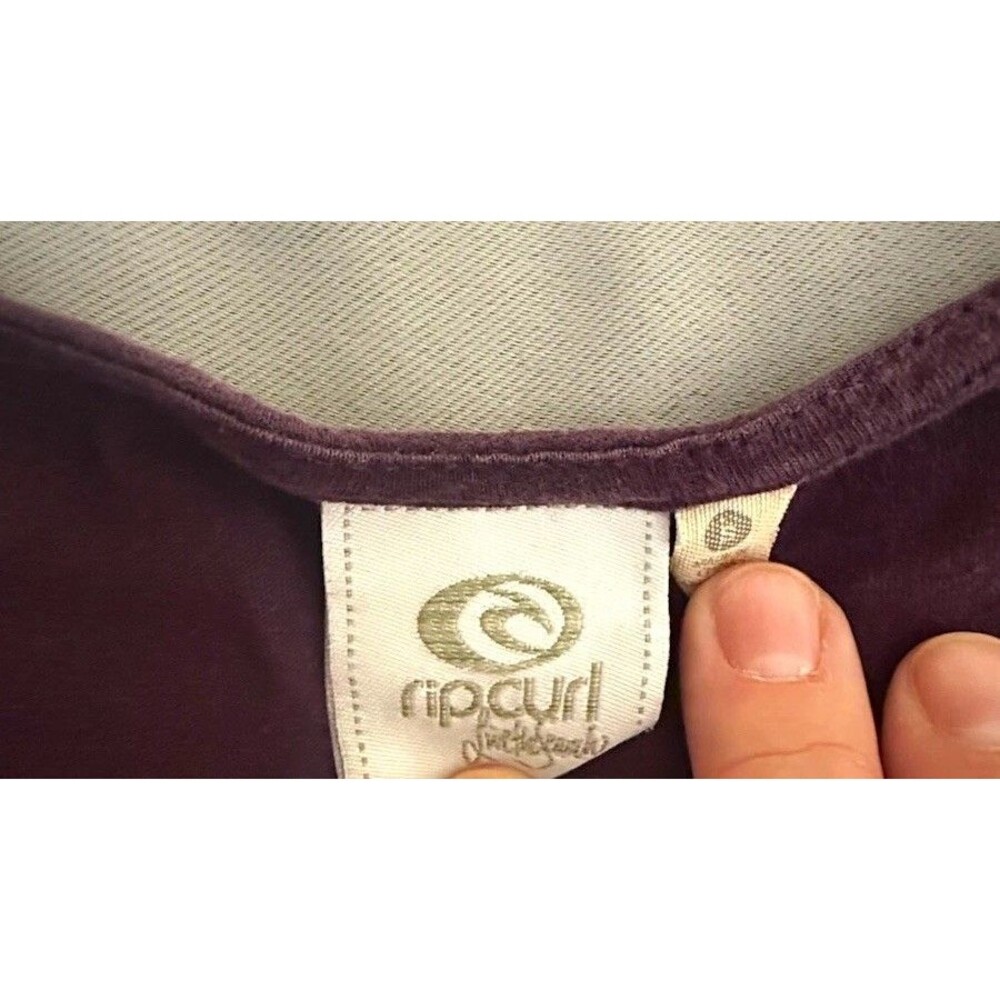 Rip Curl Women’s Purple Solid Knit Round Neck Raglan Short Sleeve T-Shirt S